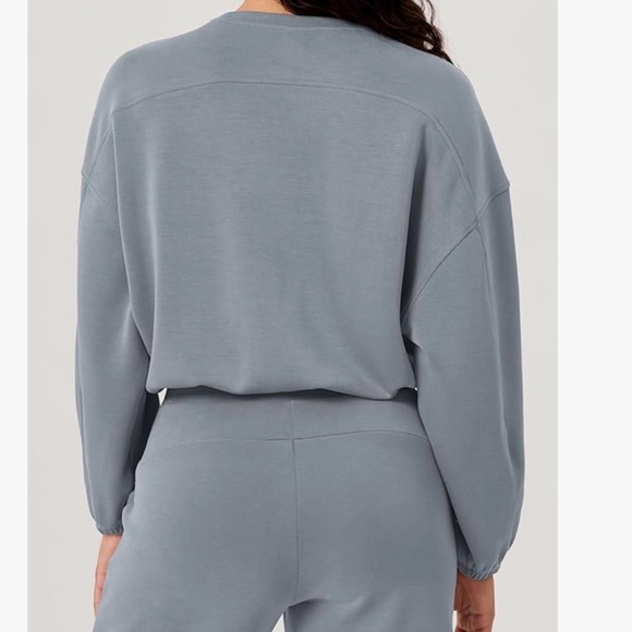 NWT ODODOS Modal Cropped Sweatshirt Small - Picture 2 of 4